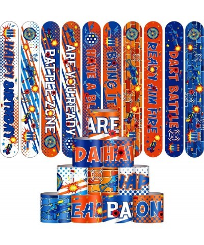 40 Pieces Dart Battle Party Decorations Slap Bracelet for Kids Boys Girls Snap Bracelets Dart Battle Party Supplies Wristband...