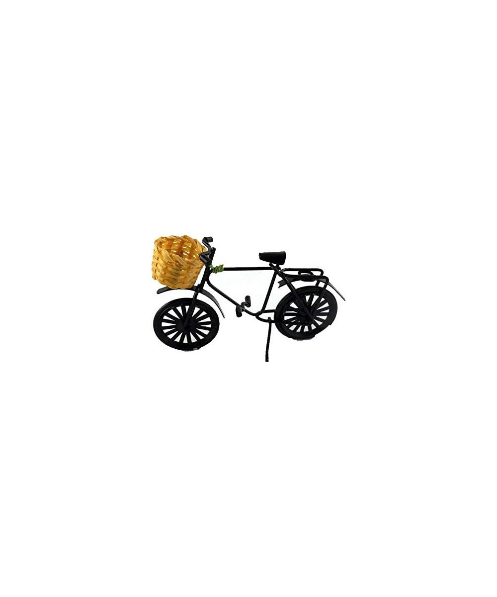 House Miniature Garden Shop Accessory Black Shopping Bike Bicycle W Basket $29.21 Dollhouse Accessories