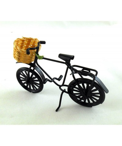 House Miniature Garden Shop Accessory Black Shopping Bike Bicycle W Basket $29.21 Dollhouse Accessories