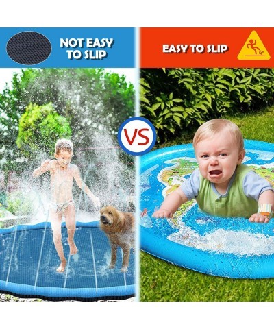 Splash Pad 86.6" Outdoor Sprinkler Splash Pad Toys for Dogs and Kids Inflatable Water Play Mat Toys Extra Large 0.5mm Thickne...