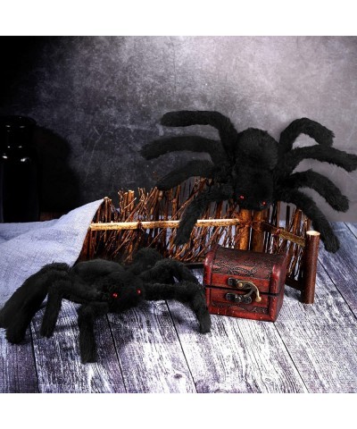 4 Pack Hairy Spiders Giant Spider Huge Spider Fake Hairy Spider Toys for Halloween Parties Haunted House Decorations 12 Inche...