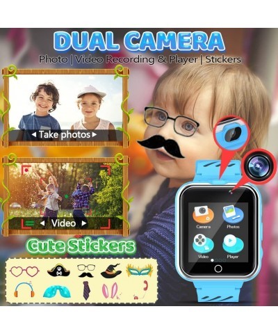 Kids Game Smart Watch Boy Girl Age 3-12 with 24 Games Dual Camera 1.54" HD Screen Video Music Player Pedometer Alarm Clock To...