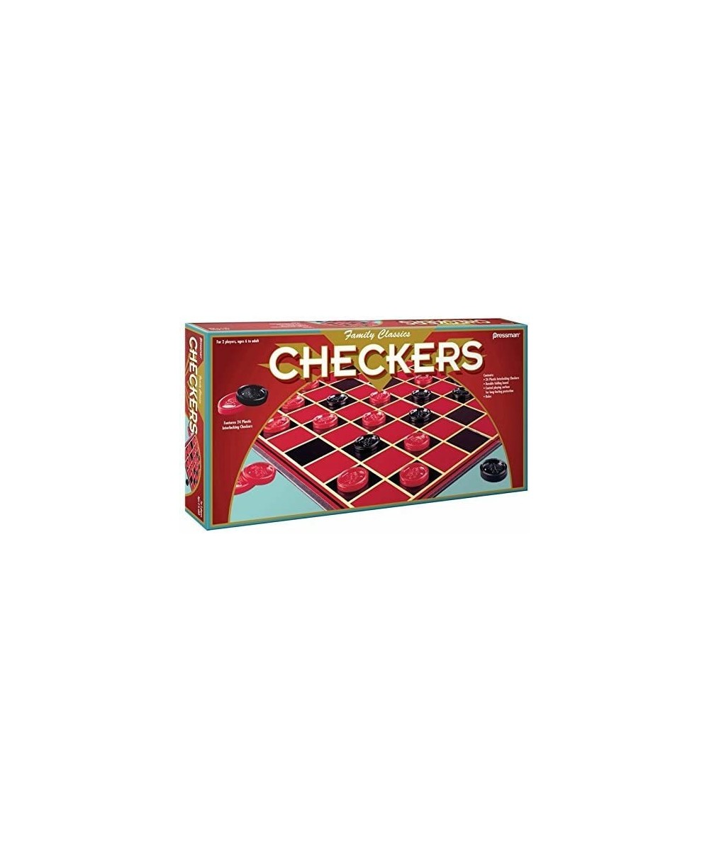 Family Classics Checkers -- with Folding Board and Interlocking Checkers $25.50 Board Games