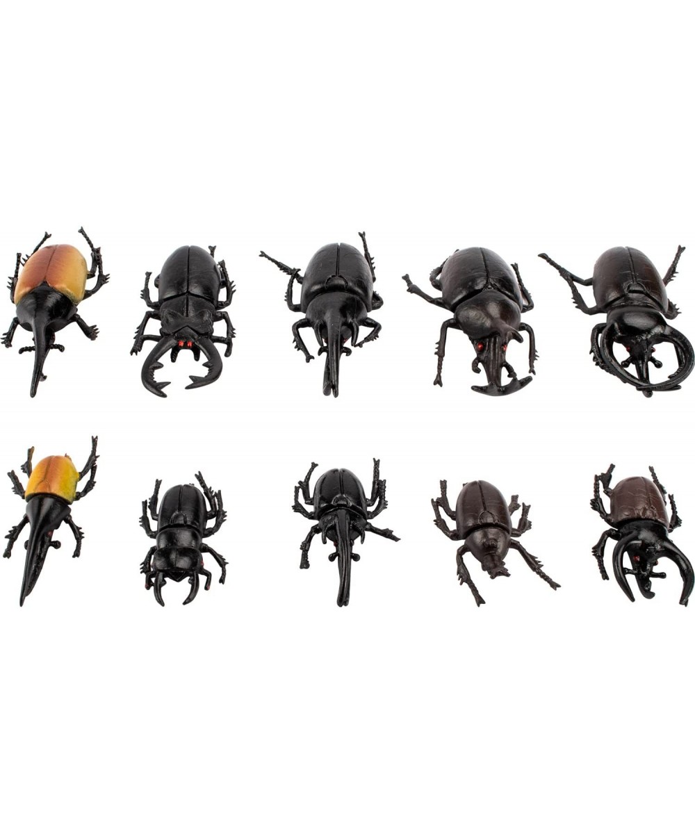 10pcs Beetle Figurine Realistic Beetles Figure Models Garden Animal Simulated Beetle Figures $20.51 Play Figure Playsets