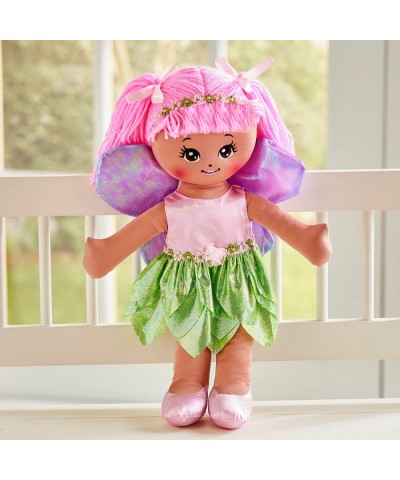 Playtime Fun 18" African American Butterfly Pixie Doll Cute Pixie Skirt Purple Iridescent Wings Soft Huggable Plush Pixie Dol...