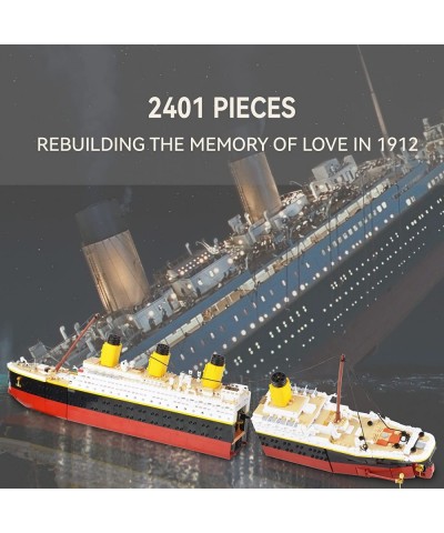 Titanic Ship Model Building Block Brick kit Set Toy for Kids & Adults 2401 PCS Titanic Cruise Ship Compatible Educational Con...