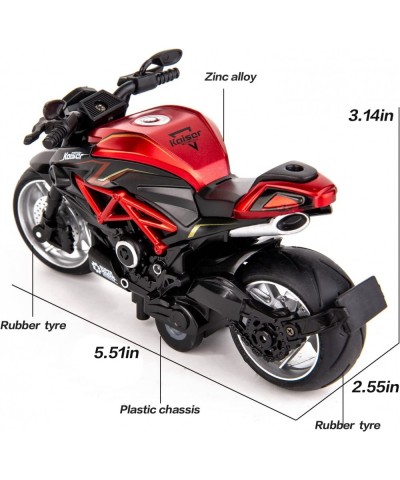 Motorcycle Model 1:12 Scale Mini Diecast Toy Motorcycle Pull Back Toy Cars with Sound and Light Toys for Boys Toddler Gift $2...