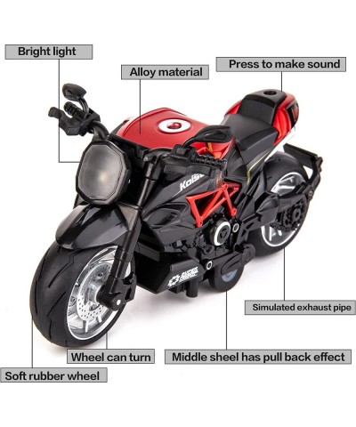 Motorcycle Model 1:12 Scale Mini Diecast Toy Motorcycle Pull Back Toy Cars with Sound and Light Toys for Boys Toddler Gift $2...