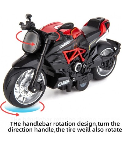 Motorcycle Model 1:12 Scale Mini Diecast Toy Motorcycle Pull Back Toy Cars with Sound and Light Toys for Boys Toddler Gift $2...