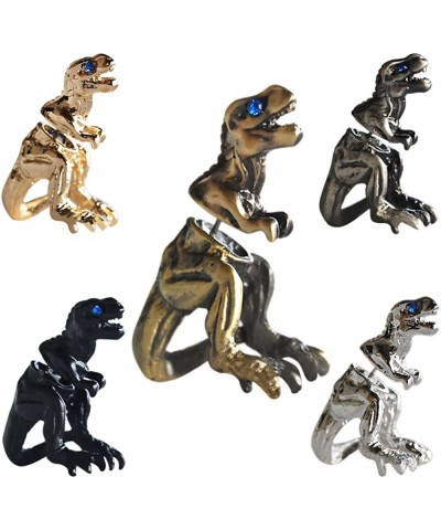 1 Pc Punk Cool Dinosaur T-rex Earring Tyrannosaurus Rex Cute Dragon Ear Stud - Silver $15.33 Kids' Dress-Up Accessories