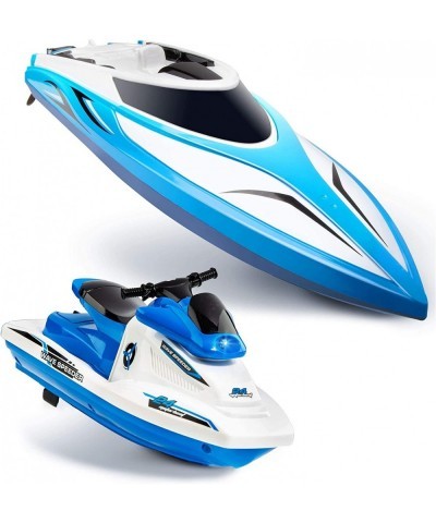 Velocity RC Boat and RC WaveRunner Bundle - 1 Remote Control Boat for Pools and Lakes 20+ mph Speed 4 channel 2.4GHZ Remote C...