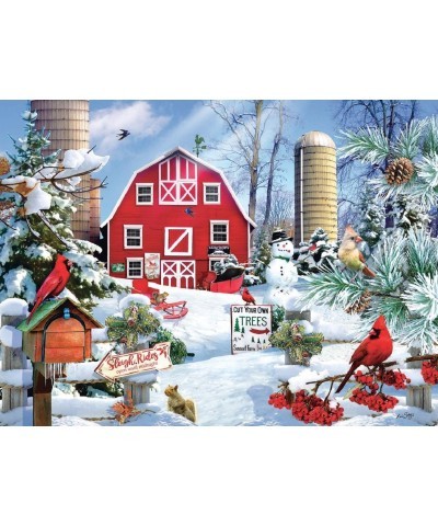 A Snowy Day on The Farm 1000 pc Jigsaw Puzzle by SunsOut $39.29 Jigsaw Puzzles