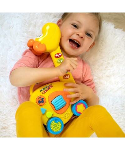 2-in-1 Pull Along Giraffe Toy & Guitar - Baby Musical Guitar Toy for Animal & Music Lover Kids with Multiple Play Modes - Pus...