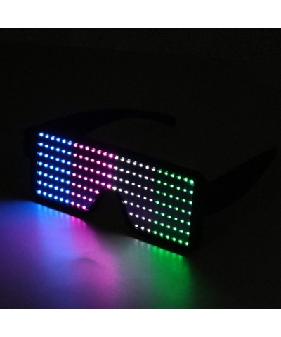 WOWSUN LED Glasses Light Up Dynamic Party Favor Glasses Festival Christmas USB Rechargeable LED Rave Glowing Flashing Glasses...