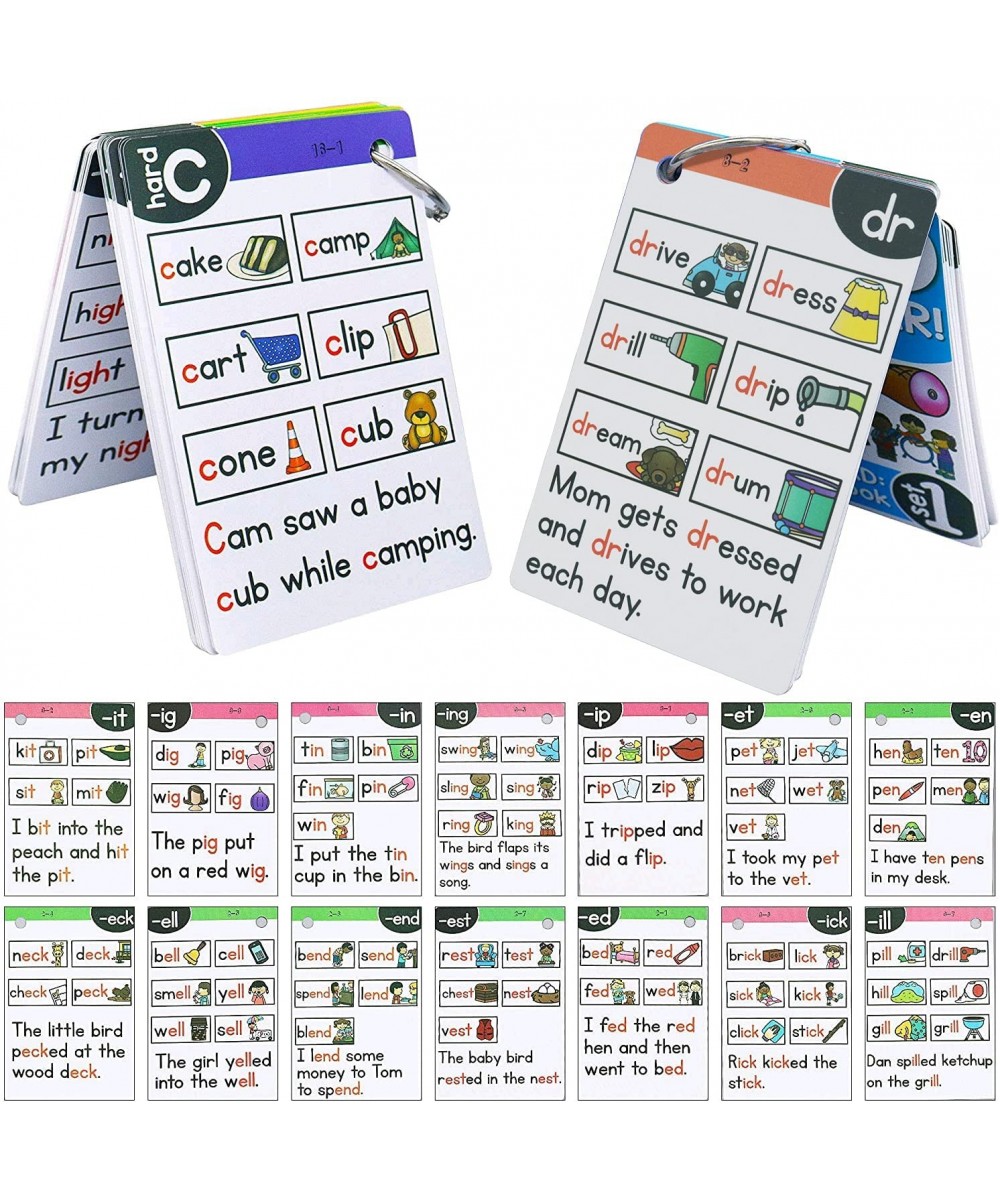 Phonics Flash Cards - 67 Sight Words Educational Flashcards Learn to Read in 17 Phonic Stages Phonics Games with Pictures & S...