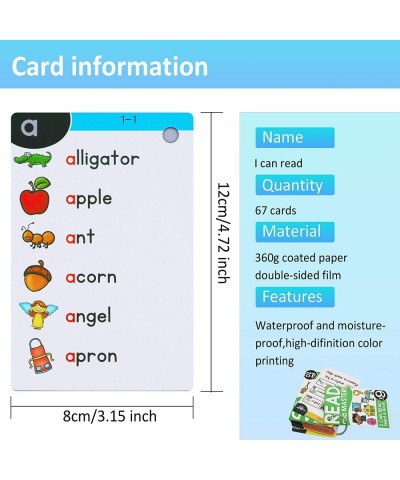 Phonics Flash Cards - 67 Sight Words Educational Flashcards Learn to Read in 17 Phonic Stages Phonics Games with Pictures & S...