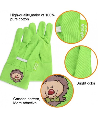 Green Kids Garden Tools Set 6 PCS Garden Tools Including Watering Can Shovel Rake Fork Children Gardening Gloves and Garden T...