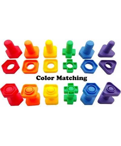 Jumbo Nuts and Bolts Toddler Toys Montessori Toys Building Stocking Stuffers for Toddlers Boys Girls | 12 pc Occupational The...