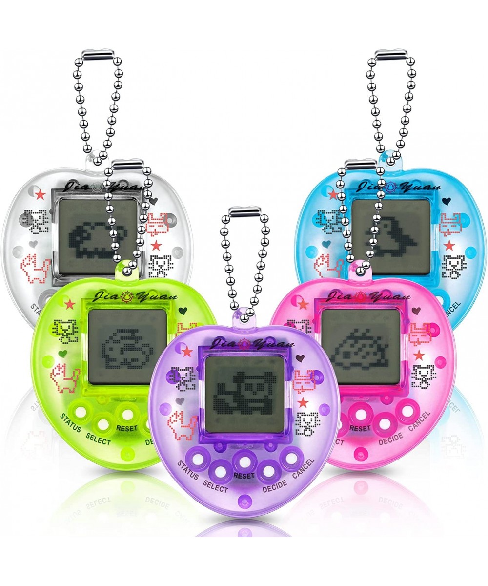 5 Pieces Virtual Pets Keychain for Kids Electronic Digital Pets Keychain 168 Pets Retro Handheld Game Machine for Halloween C...