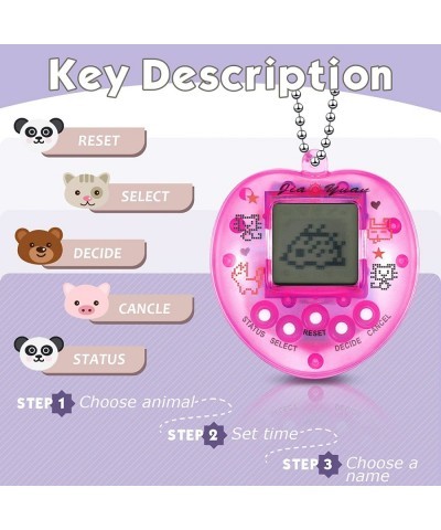 5 Pieces Virtual Pets Keychain for Kids Electronic Digital Pets Keychain 168 Pets Retro Handheld Game Machine for Halloween C...