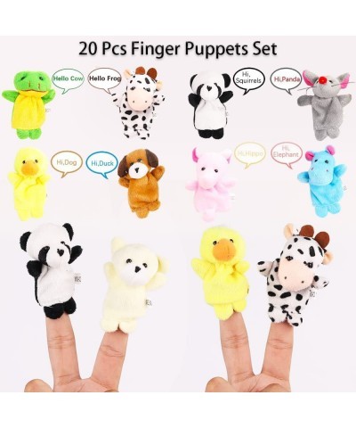 20Pcs Finger Puppets Set - Soft Plush Animals Finger Puppet Toys for Kids Mini Plush Figures Toy Assortment for Boys & Girls ...