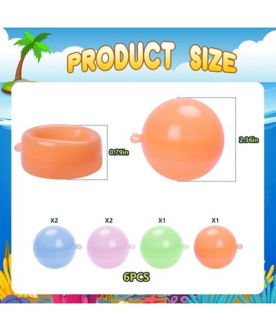 Reusable Water Balloons Silicone Quick Fill Easy Sealing Water Balloons Reusable Water Bomb Splash Balls for Pool Summer Outd...