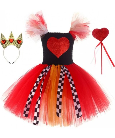 Girls Queen of Heart Costume Dress Halloween Costume Cosplay Clothes $49.57 Kids' Costumes