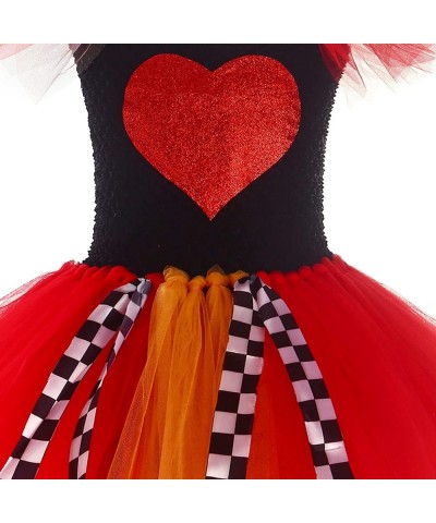 Girls Queen of Heart Costume Dress Halloween Costume Cosplay Clothes $49.57 Kids' Costumes