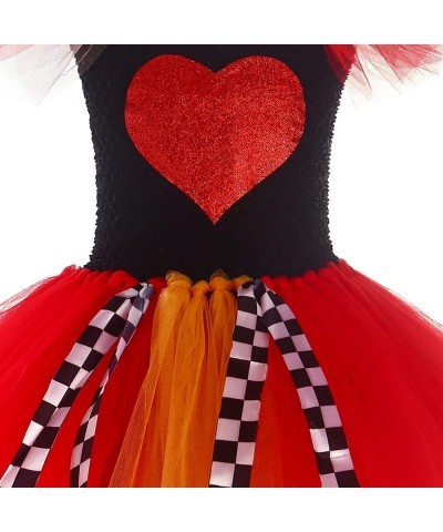 Girls Queen of Heart Costume Dress Halloween Costume Cosplay Clothes $49.57 Kids' Costumes