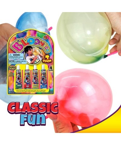 B'loonies Plastic Balloons Variety 4 (4 Tubes in 1 Pack) Great Original Bloonies Bubble Making Toy Classic Retro Toys FOK Kid...