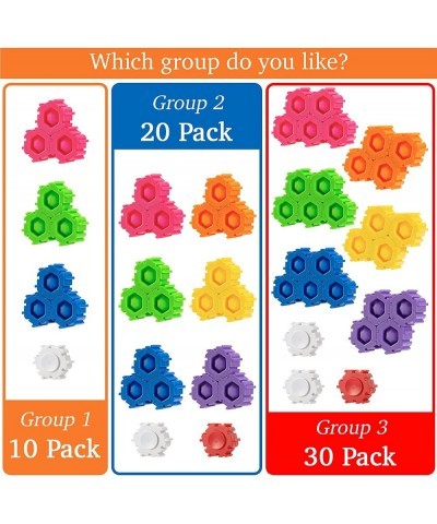 10 Pcs Pop it Building Blocks Bubble Popper Blocks Sensory Toys for Kids That You Can Pop Build and Spin Pop It Fidget Toys f...