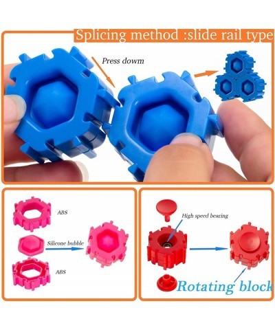 10 Pcs Pop it Building Blocks Bubble Popper Blocks Sensory Toys for Kids That You Can Pop Build and Spin Pop It Fidget Toys f...