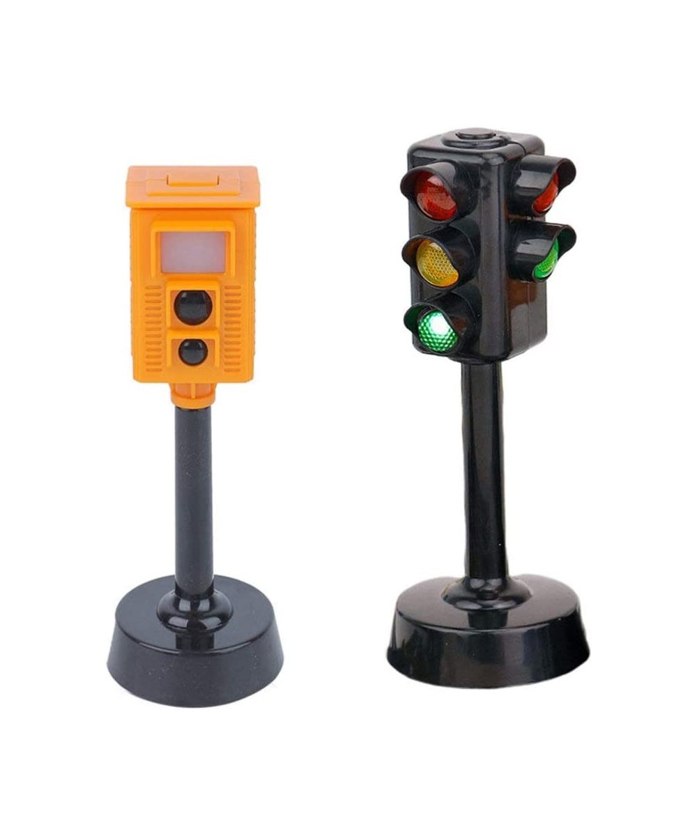 2Pcs Traffic Light Toy Mini Traffic Signs Light Model Toy LED Traffic Stop Light Child Educational Toy for Tabletop Railroads...