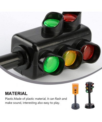 2Pcs Traffic Light Toy Mini Traffic Signs Light Model Toy LED Traffic Stop Light Child Educational Toy for Tabletop Railroads...