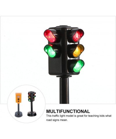 2Pcs Traffic Light Toy Mini Traffic Signs Light Model Toy LED Traffic Stop Light Child Educational Toy for Tabletop Railroads...