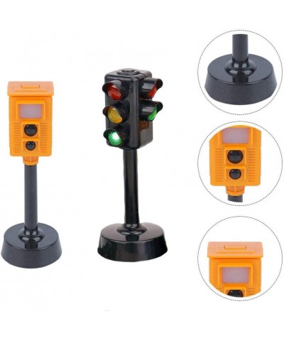 2Pcs Traffic Light Toy Mini Traffic Signs Light Model Toy LED Traffic Stop Light Child Educational Toy for Tabletop Railroads...