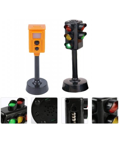 2Pcs Traffic Light Toy Mini Traffic Signs Light Model Toy LED Traffic Stop Light Child Educational Toy for Tabletop Railroads...