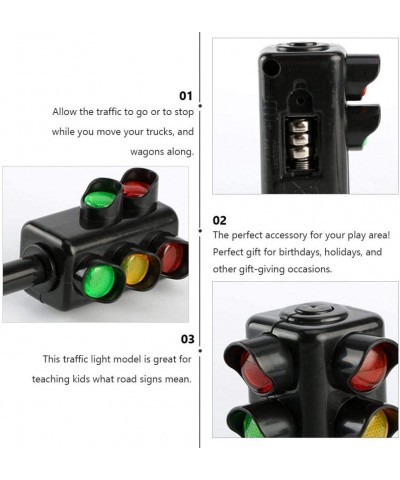 2Pcs Traffic Light Toy Mini Traffic Signs Light Model Toy LED Traffic Stop Light Child Educational Toy for Tabletop Railroads...