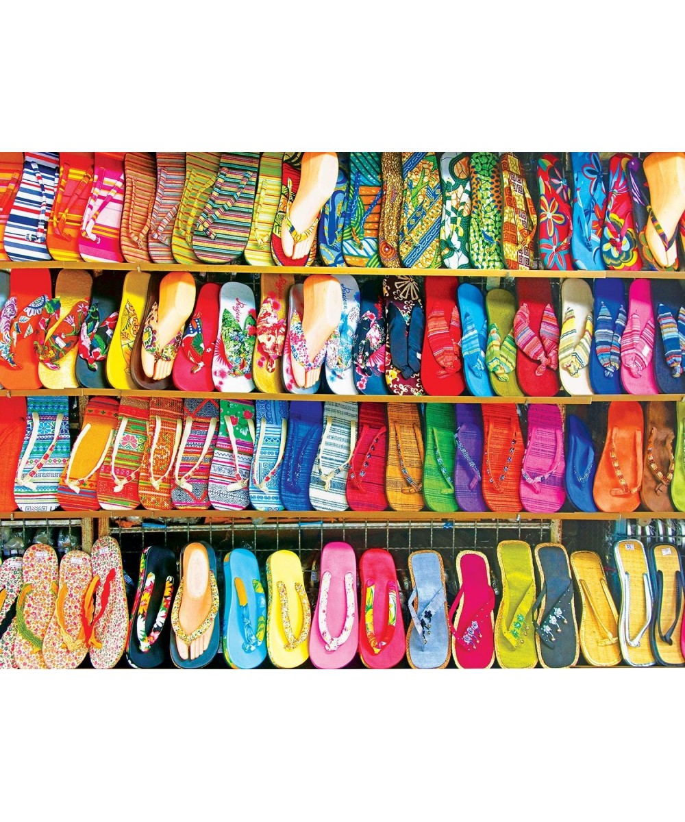 Colorful Flip Flops for Sale 500 Piece Colorluxe Premium Jigsaw Puzzle $24.95 Jigsaw Puzzles