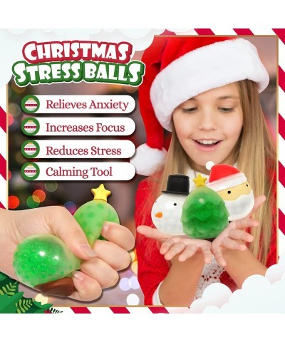 Christmas Stress Balls Gift for Kids Christmas Stocking Stuffers- Water Beads Squishy Stress Balls for Anxiety Relief Sensory...