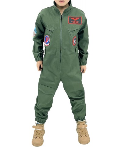 Maverick Flight Suit Pilot Costume Halloween Cosplay For Kids Boys $61.96 Kids' Costumes