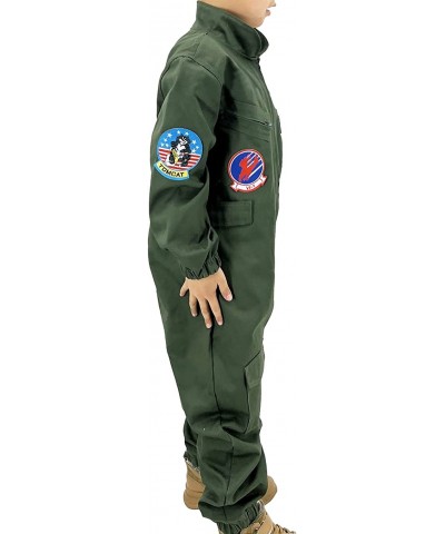 Maverick Flight Suit Pilot Costume Halloween Cosplay For Kids Boys $61.96 Kids' Costumes