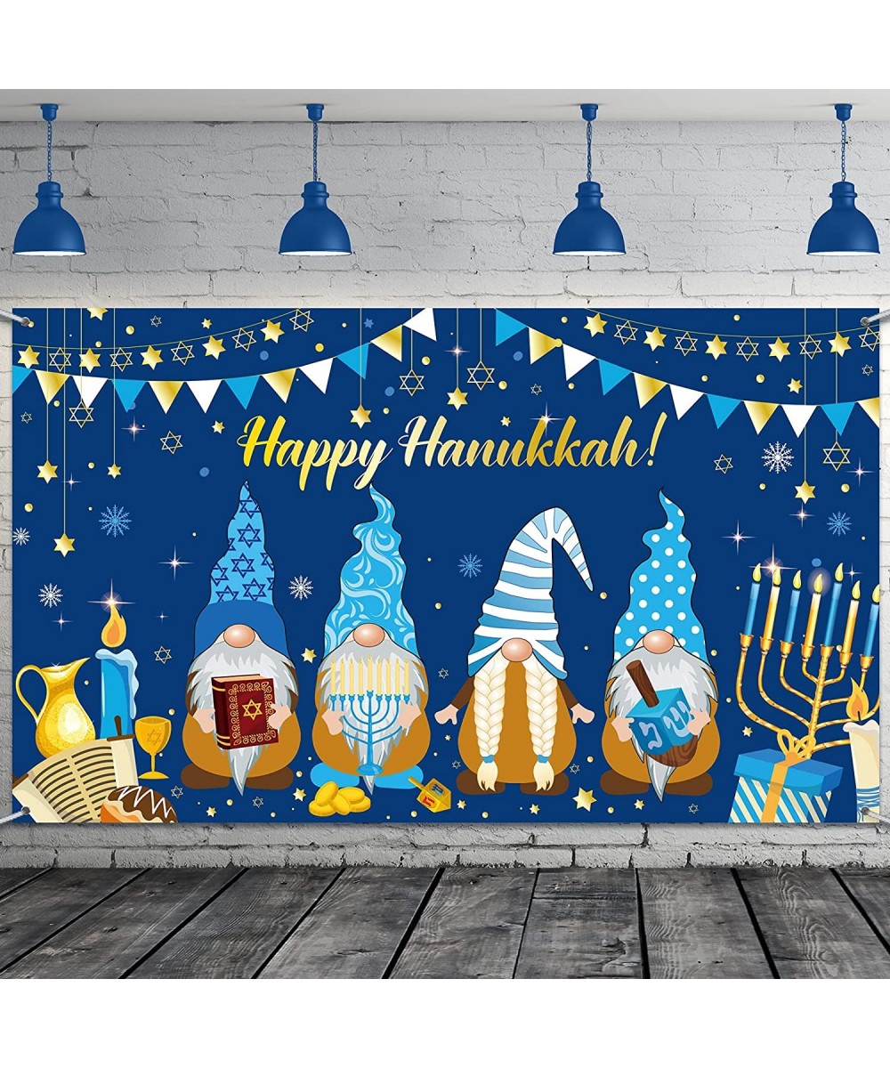 Hanukkah Decoration Happy Hanukkah Banner Hanukkah Party Backdrop Jewish Chanukah Party Photography Background Festival Holid...