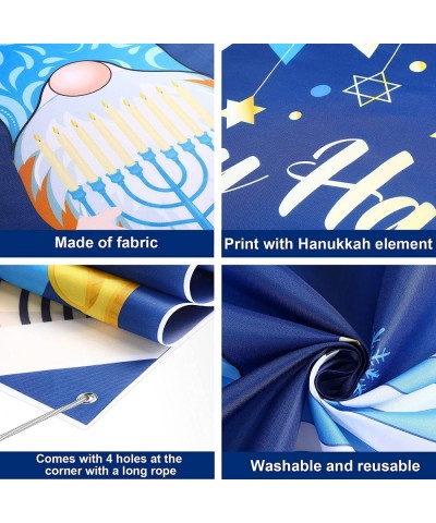 Hanukkah Decoration Happy Hanukkah Banner Hanukkah Party Backdrop Jewish Chanukah Party Photography Background Festival Holid...