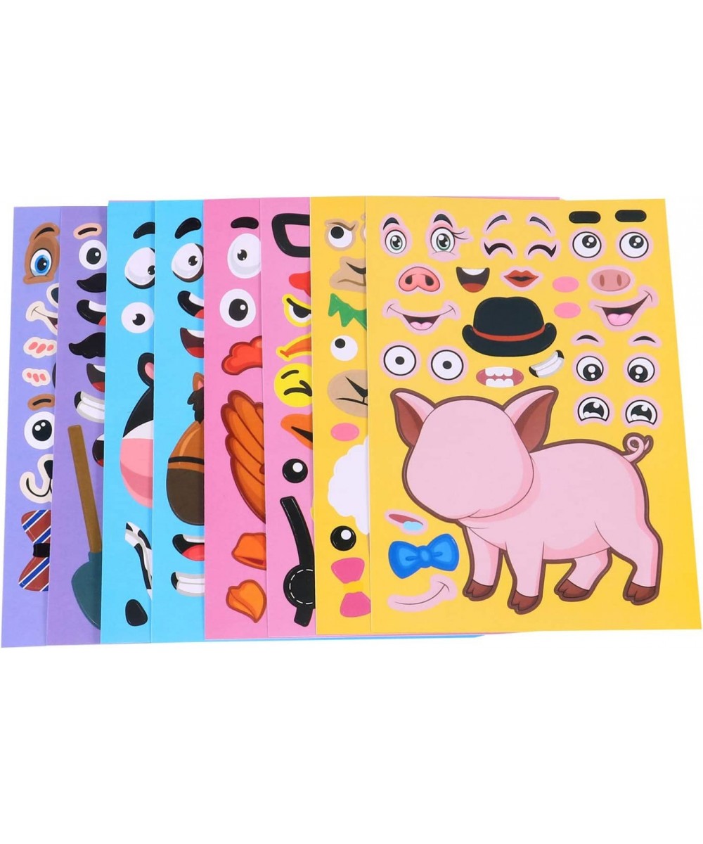 24pcs Make Your Own Animal Stickers Make A Face Stickers Farm Animals Decal for Kids Easter Party Favors School Rewards $16.8...