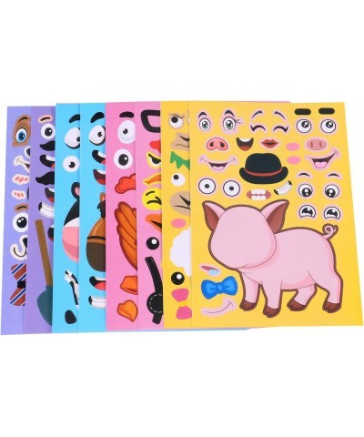 24pcs Make Your Own Animal Stickers Make A Face Stickers Farm Animals Decal for Kids Easter Party Favors School Rewards $16.8...