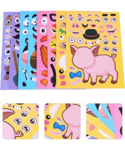 24pcs Make Your Own Animal Stickers Make A Face Stickers Farm Animals Decal for Kids Easter Party Favors School Rewards $16.8...