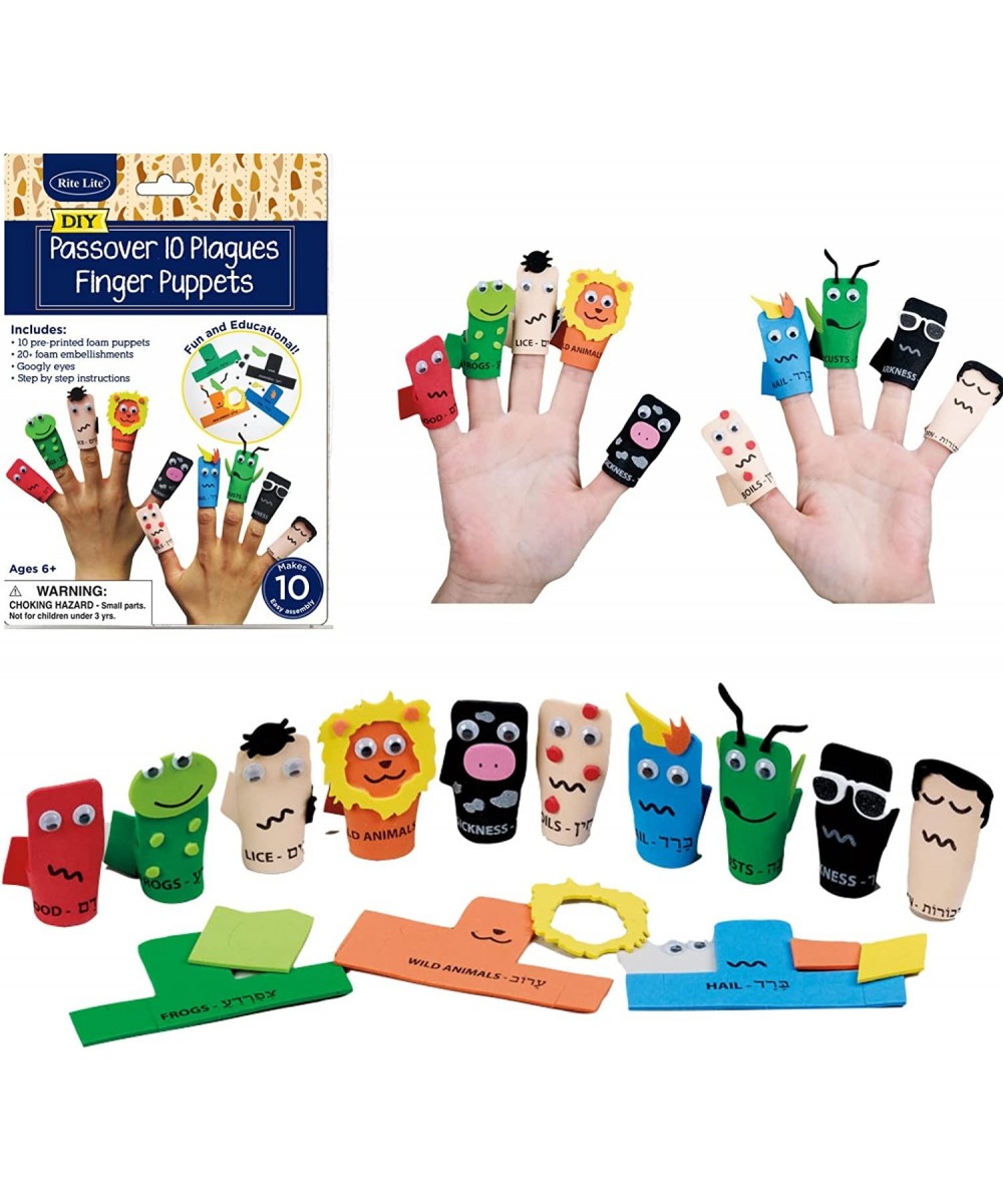 Ten Plague Finger Puppets For Story Time Education Passover and Party Favors - Passover Gifts $18.87 Finger Puppets