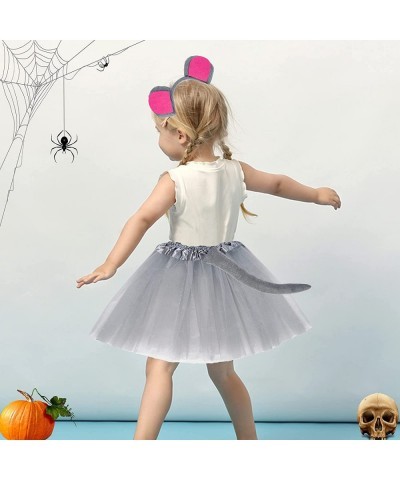 Gray Mouse Costume Tutu Set Mouse Ear Headband Bowtie Tail Tutu for Kids Girls Halloween Cosplay Party Dress Up Accessories $...