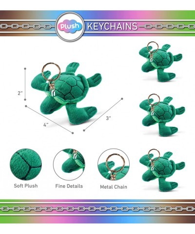 Sea Turtle Plush Keychain Stuffed Animal Toy - Soft Fur Ocean Animal Green Tortoise Charm Keyring Decorative Plush Toy Access...